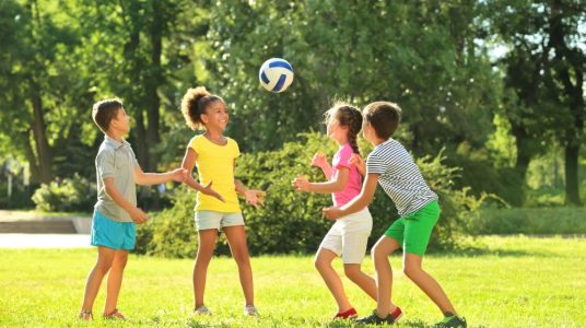 Friendship Park - Kids playing a ball